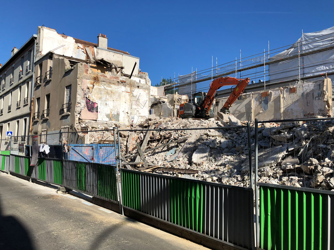 Chantier de démolition Saint-Ouen