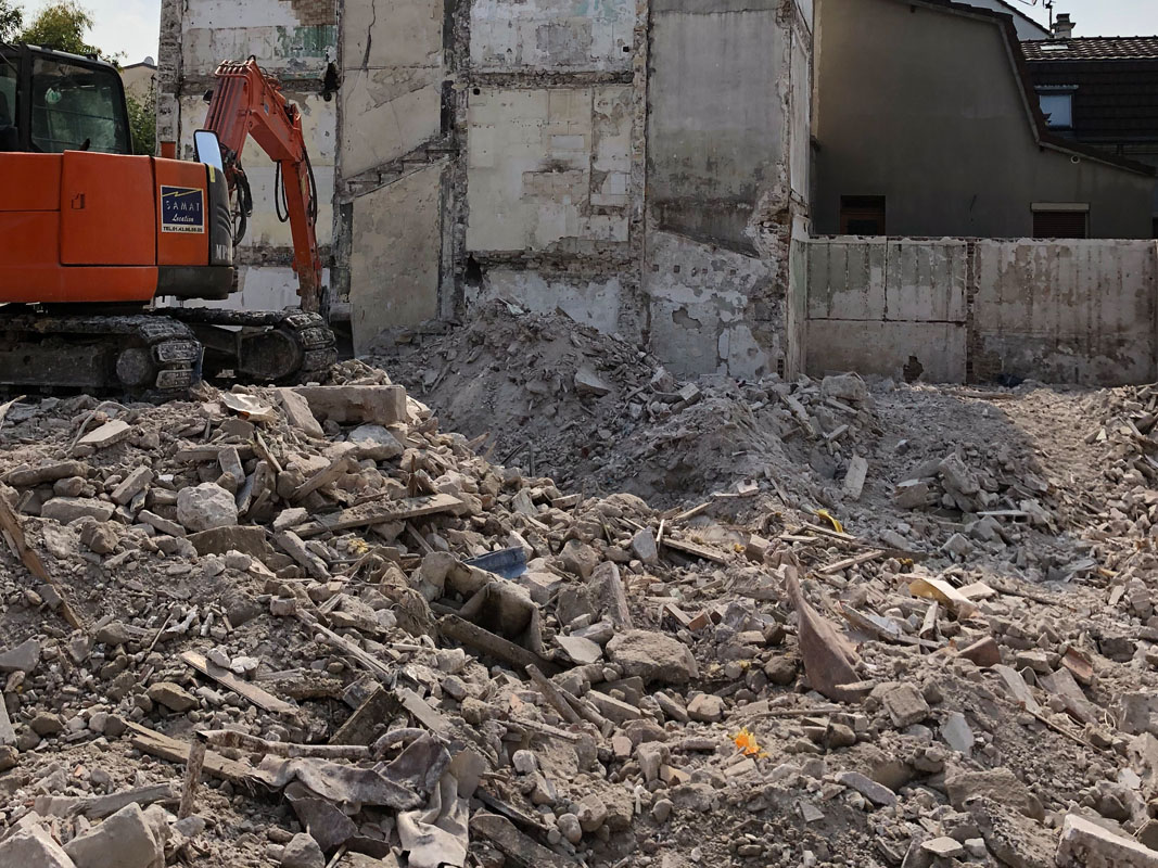 Chantier de démolition Saint-Ouen
